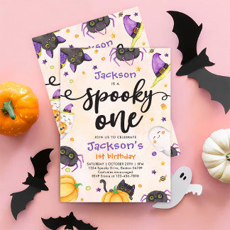 Spooky One Halloween 1. Geburtstag Einladung