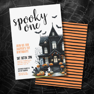 Spooky One Halloween 1. Geburtstag Einladung