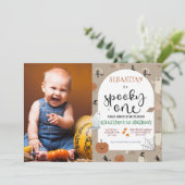 Spooky One Halloween 1. Geburtstag Einladung (Stehend Vorderseite)