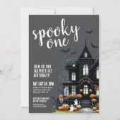 Spooky One Halloween 1. Geburtstag Einladung (Vorderseite)