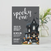 Spooky One Halloween 1. Geburtstag Einladung (Stehend Vorderseite)