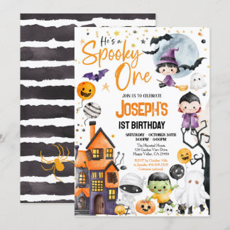 Spooky One Halloween 1. Geburtstag Kostüm Party Einladung