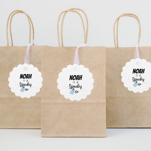 Spooky One | Halloween 1. Geburtstag | Minimal Blu Geschenkanhänger