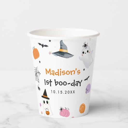 Spooky One Halloween 1. Geburtstag Pappbecher (Vorderseite)