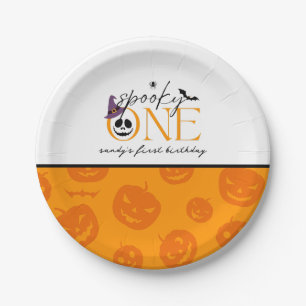Spooky One Halloween 1. Geburtstag Pappteller