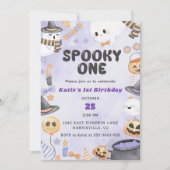 Spooky One Halloween 1. Geburtstag Party Einladung (Vorderseite)