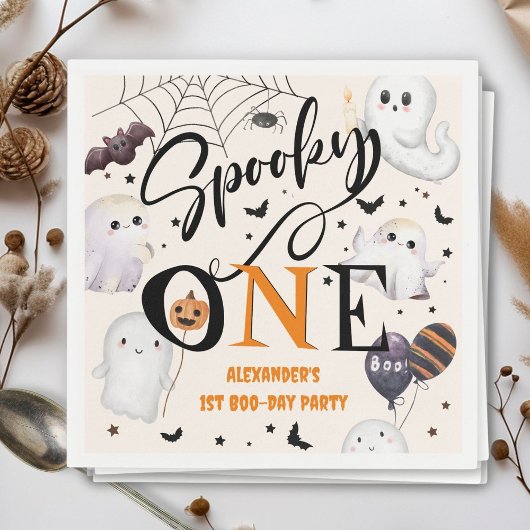 Spooky One Halloween 1. Geburtstag Party Niedlich Serviette
