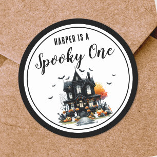 Spooky One Halloween 1. Geburtstag Party Runder Aufkleber