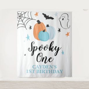 Spooky One Halloween 1. Geburtstag Pumpkins Wandteppich