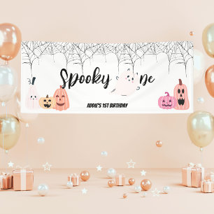 Spooky One   Halloween 1. Geburtstag   Spooky Pink Banner