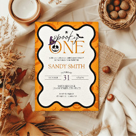 Spooky One Halloween 1. Geburtstagsästhetik Einladung
