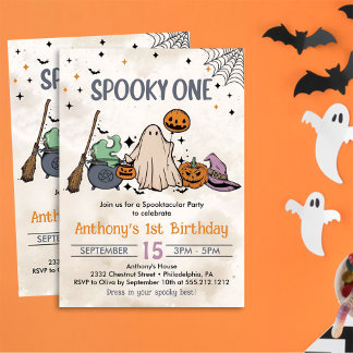 Spooky One Halloween 1. Geburtstagsfeier Party Ein Einladung