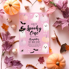Spooky One Halloween 1. Geburtstagsmädchen Pink Gh Einladung