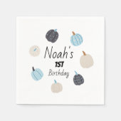 Spooky One | Halloween BDay Napkins | Blue Pumpkin Serviette (Vorderseite)
