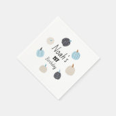 Spooky One | Halloween BDay Napkins | Blue Pumpkin Serviette (Ecke)