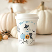 Spooky One Halloween Birthday Blue Boo Pappbecher