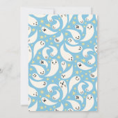 Spooky ONE Halloween Blue Ghost Geburtstag Einladung (Rückseite)