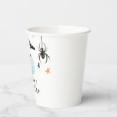 Spooky One Halloween Blue Pumpkins 1. Geburtstag Pappbecher (Links)