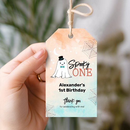 Spooky One Halloween Boys 1. Geburtstag Gastgesche Geschenkanhänger