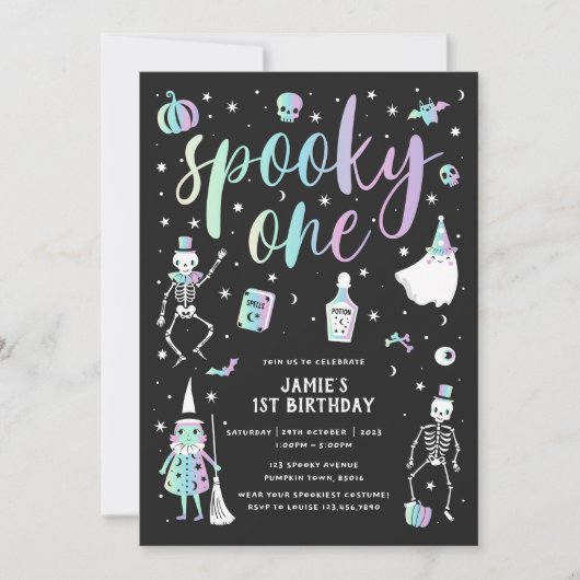 Spooky One Halloween Einladung (Vorderseite)