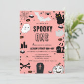 Spooky One Halloween erste Geburtstagsparty Einladung (Stehend Vorderseite)