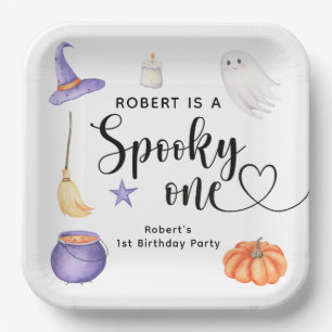 Spooky One Halloween Erste Geburtstagsparty Pappteller