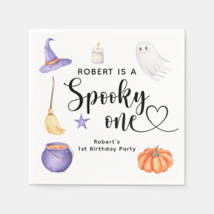 Spooky One Halloween Erste Geburtstagsparty Serviette