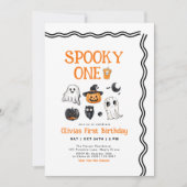 Spooky One Halloween erster Geburtstag Einladung (Vorderseite)