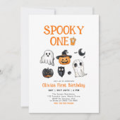 Spooky One Halloween erster Geburtstag Einladung (Vorderseite)