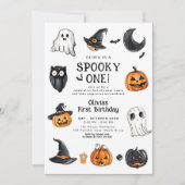 Spooky One Halloween erster Geburtstag Einladung (Vorderseite)