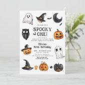 Spooky One Halloween erster Geburtstag Einladung (Stehend Vorderseite)