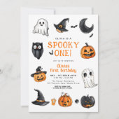 Spooky One Halloween erster Geburtstag Einladung (Vorderseite)