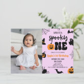 Spooky One Halloween Erstes Party zum 1. Geburtsta Einladung (Stehend Vorderseite)