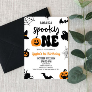 Spooky One Halloween Erstes Party zum 1. Geburtsta Einladung
