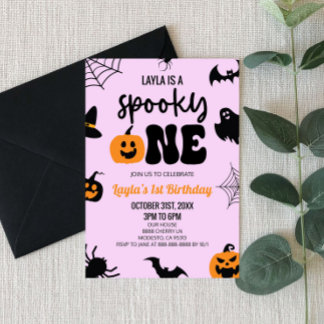 Spooky One Halloween Erstes Party zum 1. Geburtsta Einladung