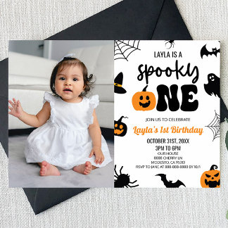 Spooky One Halloween First 1st Birthday Party Einladung
