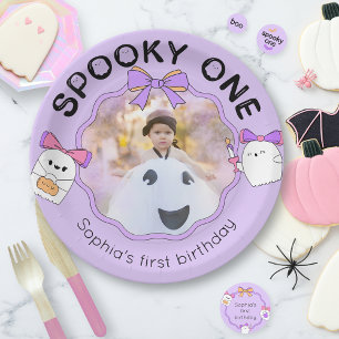 Spooky One Halloween Foto Pappteller