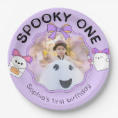 Spooky One Halloween Foto Pappteller (Vorderseite)