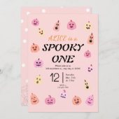 Spooky One Halloween Geburtstag Einladung (Vorne/Hinten)