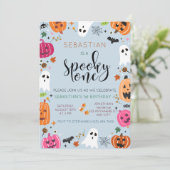 Spooky One Halloween Geburtstag Einladung (Stehend Vorderseite)