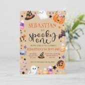 Spooky One Halloween Geburtstag Einladung (Stehend Vorderseite)