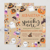 Spooky One Halloween Geburtstag Einladung (Vorne/Hinten)