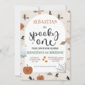 Spooky One Halloween Geburtstag Einladung (Vorderseite)