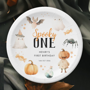 Spooky One Halloween Geburtstag Pappteller