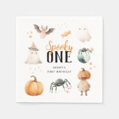 Spooky One Halloween Geburtstag Serviette (Vorderseite)