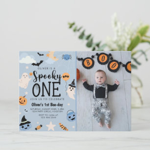 Spooky One halloween Geburtstagsparty Foto Einladung