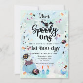 Spooky One Halloween Ghost 1. Geburtstag Einladung (Vorderseite)