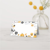 Spooky One Halloween Ghost Geburtstag Esszelt Platzkarte (Rückseite)