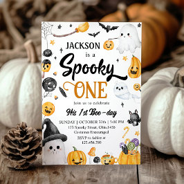Spooky One Halloween Ghost Geburtstagsparty Einladung