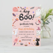 Spooky One Halloween Ghost Girl Geburtstag Einladung (Stehend Vorderseite)